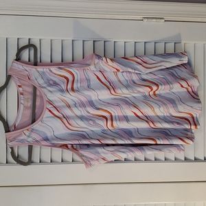 Tek Gear Tank, Pink/Gray Geode print, Size XXL